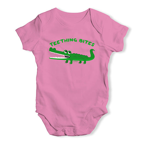 Teething Bites Crocodile Baby Unisex Baby Grow Bodysuit