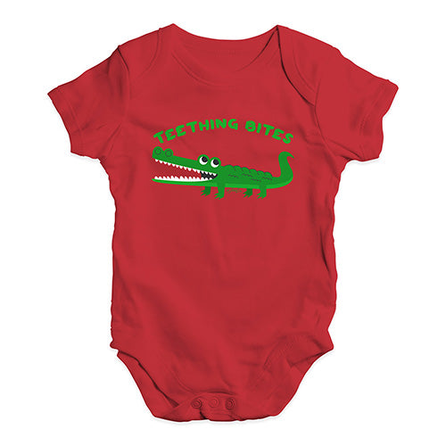 Teething Bites Crocodile Baby Unisex Baby Grow Bodysuit