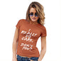 Womens Humor Novelty Graphic Funny T Shirt I Really Do Care Women's T-Shirt Medium Orange