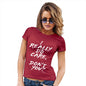 Womens T-Shirt Funny Geek Nerd Hilarious Joke I Really Do Care Women's T-Shirt Medium Red