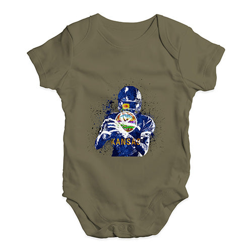 Kansas American Football Player Baby Unisex Baby Grow Bodysuit