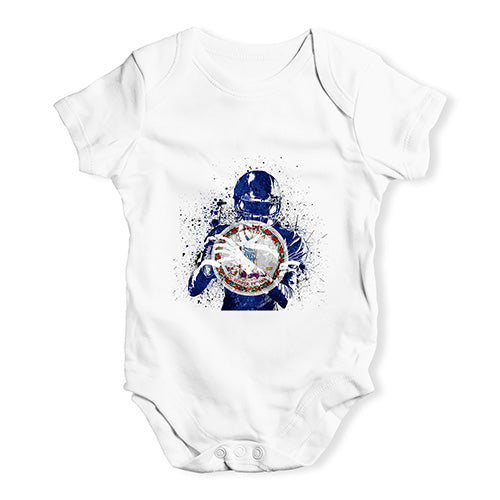 Virginia American Football Player Baby Unisex Baby Grow Bodysuit