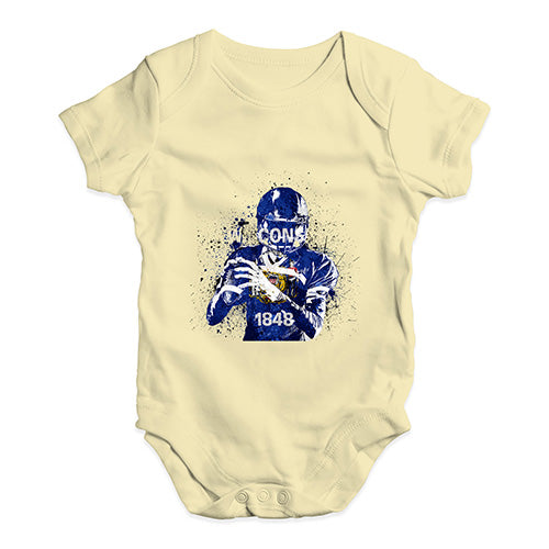 Wisconsin American Football Player Baby Unisex Baby Grow Bodysuit