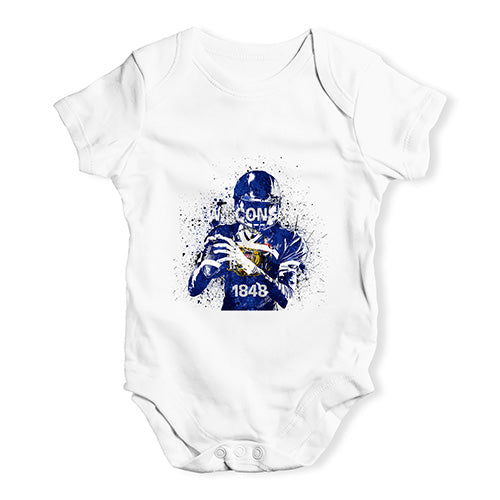 Wisconsin American Football Player Baby Unisex Baby Grow Bodysuit