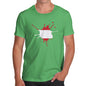 Funny Mens T Shirts Austria Splat Men's T-Shirt X-Large Green