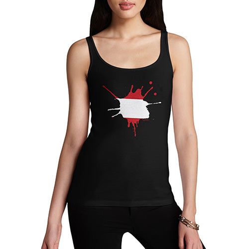 Funny Tank Tops For Women Austria Splat Women's Tank Top Large Black