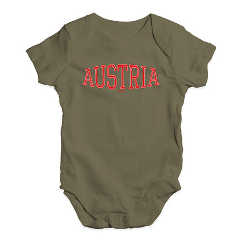 Austria College Grunge Baby Unisex Baby Grow Bodysuit