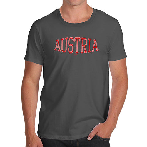 Funny T-Shirts For Men Sarcasm Austria College Grunge Men's T-Shirt Small Dark Grey