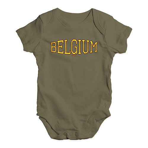 Belgium College Grunge Baby Unisex Baby Grow Bodysuit