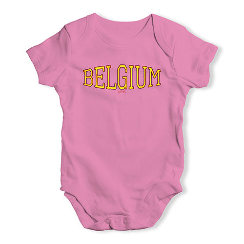 Belgium College Grunge Baby Unisex Baby Grow Bodysuit