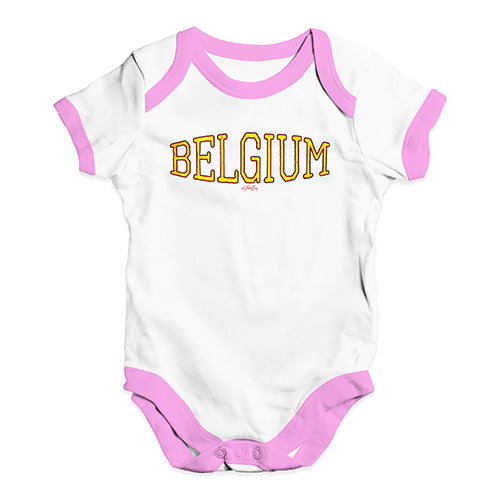 Belgium College Grunge Baby Unisex Baby Grow Bodysuit