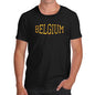 Funny T Shirts For Dad Belgium College Grunge Men's T-Shirt Large Black