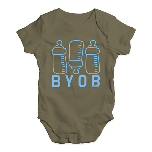 Bring Your Own Bottle BYOB Baby Unisex Baby Grow Bodysuit