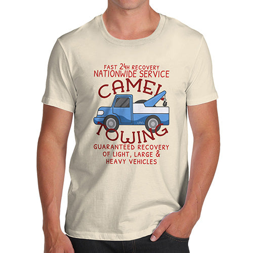 Funny T-Shirts For Guys Camel Towing Men's T-Shirt Medium Natural