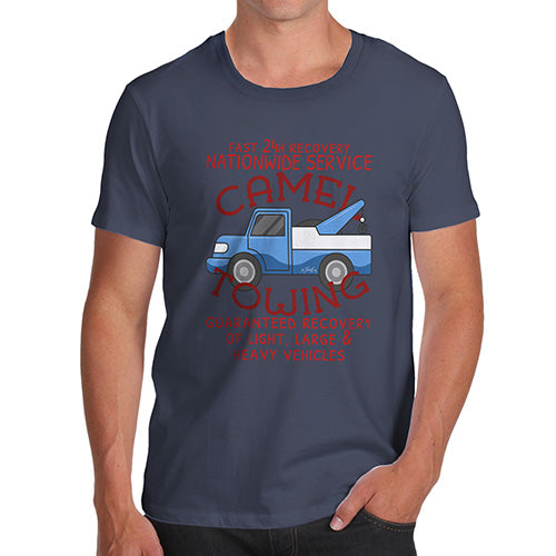 Funny T-Shirts For Men Sarcasm Camel Towing Men's T-Shirt Small Navy