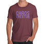 Funny T Shirts For Dad Chaos Creator Men's T-Shirt Small Burgundy