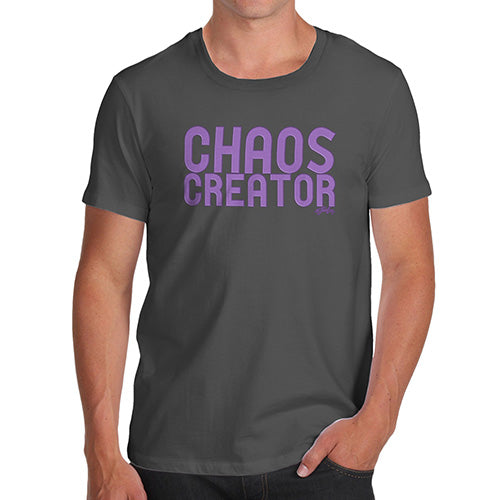 Funny T Shirts For Men Chaos Creator Men's T-Shirt Small Dark Grey