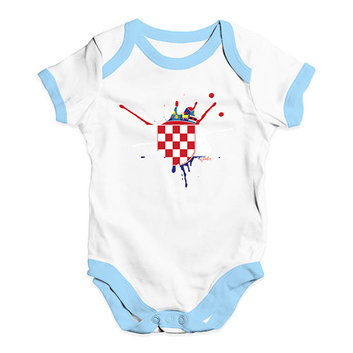 Croatia Splat Baby Unisex Baby Grow Bodysuit