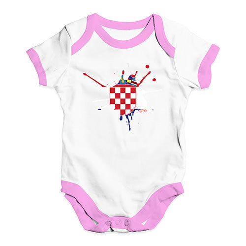 Croatia Splat Baby Unisex Baby Grow Bodysuit