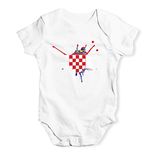 Croatia Splat Baby Unisex Baby Grow Bodysuit