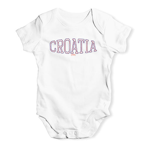 Croatia College Grunge Baby Unisex Baby Grow Bodysuit