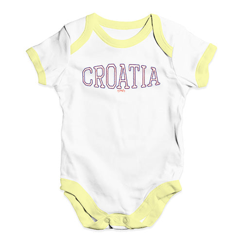 Croatia College Grunge Baby Unisex Baby Grow Bodysuit