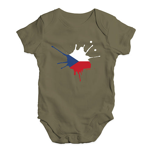 Czech Republic Splat Baby Unisex Baby Grow Bodysuit