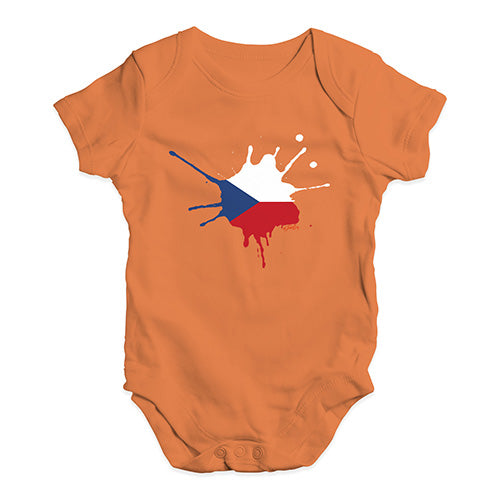 Czech Republic Splat Baby Unisex Baby Grow Bodysuit