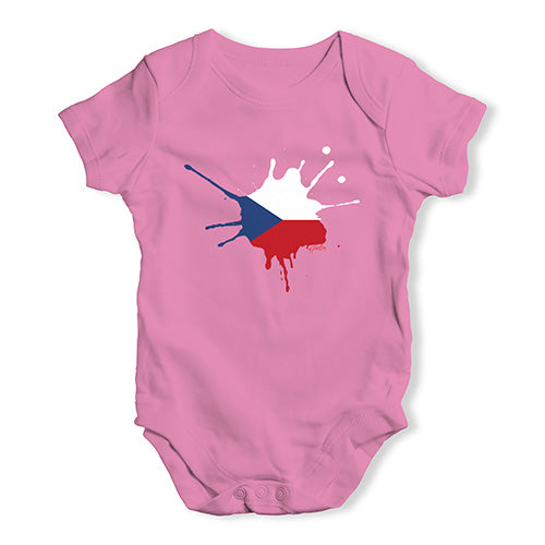 Czech Republic Splat Baby Unisex Baby Grow Bodysuit