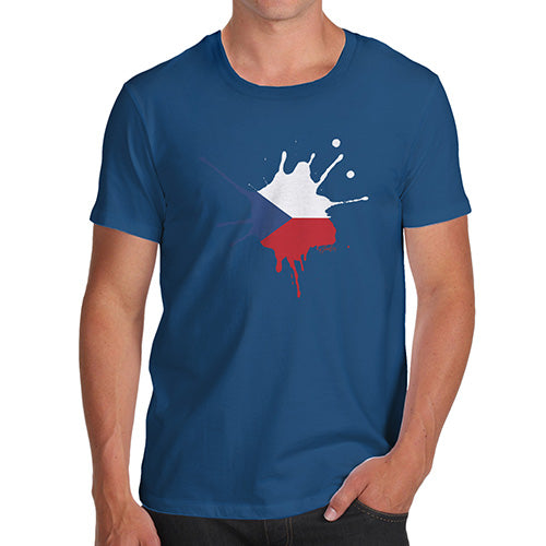 Novelty Tshirts Men Czech Republic Splat Men's T-Shirt Small Royal Blue