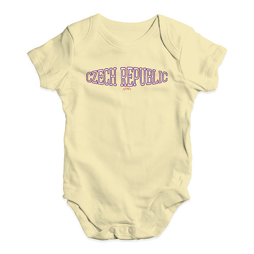 Czech Republic College Grunge Baby Unisex Baby Grow Bodysuit