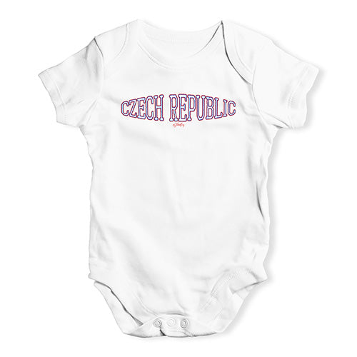 Czech Republic College Grunge Baby Unisex Baby Grow Bodysuit