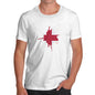 Funny Tee For Men England Splat Men's T-Shirt Small White