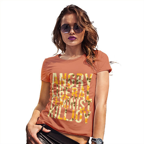 Novelty Gifts For Women Feminist Killjoy Women's T-Shirt Large Orange