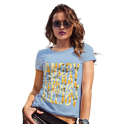 Funny T-Shirts For Women Feminist Killjoy Women's T-Shirt Small Sky Blue