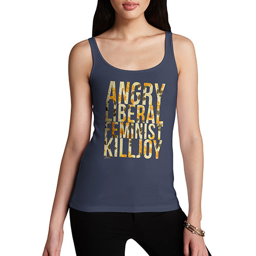 Funny Tank Top For Mum Feminist Killjoy Women's Tank Top Small Navy