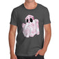 Mens Funny Sarcasm T Shirt Floral Ghost Men's T-Shirt Small Dark Grey