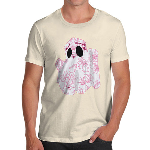 Funny Tshirts For Men Floral Ghost Men's T-Shirt X-Large Natural