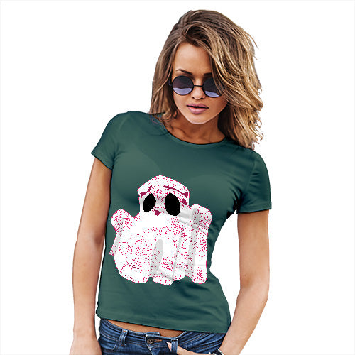 Funny Gifts For Women Floral Ghost Women's T-Shirt X-Large Bottle Green