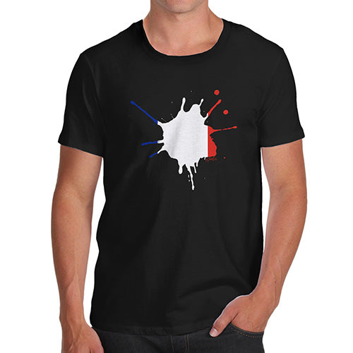 Mens T-Shirt Funny Geek Nerd Hilarious Joke France Splat Men's T-Shirt X-Large Black