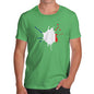 Funny Tshirts For Men France Splat Men's T-Shirt Large Green