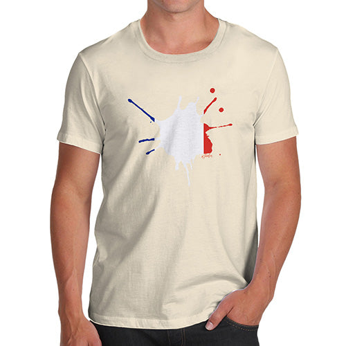 Mens Humor Novelty Graphic Sarcasm Funny T Shirt France Splat Men's T-Shirt Medium Natural