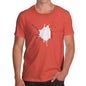 Funny Tee For Men France Splat Men's T-Shirt Large Orange