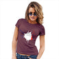 Womens Novelty T Shirt Christmas France Splat Women's T-Shirt Large Burgundy