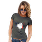 Novelty Tshirts Women France Splat Women's T-Shirt Small Khaki