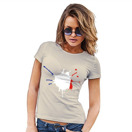 Womens T-Shirt Funny Geek Nerd Hilarious Joke France Splat Women's T-Shirt Medium Natural