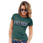 Womens T-Shirt Funny Geek Nerd Hilarious Joke France College Grunge Women's T-Shirt Large Bottle Green