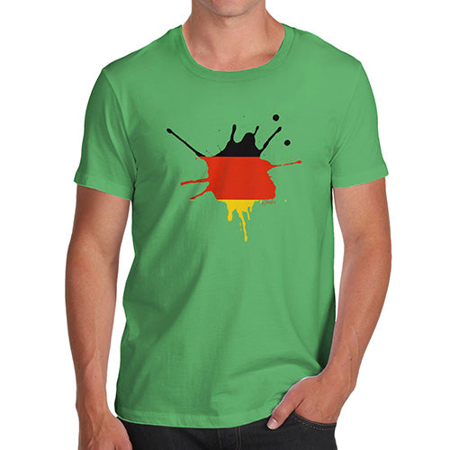 Funny T-Shirts For Men Sarcasm Germany Splat Men's T-Shirt X-Large Green