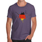 Novelty T Shirts For Dad Germany Splat Men's T-Shirt Small Plum