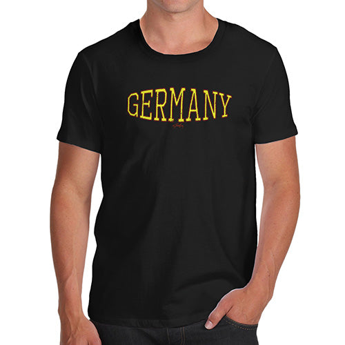 Funny Mens T Shirts Germany College Grunge Men's T-Shirt Large Black